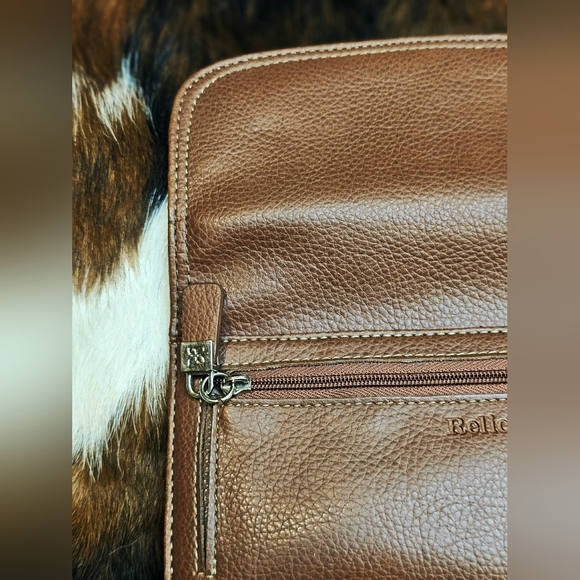 Vintage Relic Fossil Brown Pebbled Leather Trifold Wallet & Checkbook Wallet Set - Picture 11 of 13